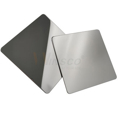 คุณภาพ  Ornamental Super Mirror Stainless Steel Sheet 201 304 316 Grade With Silver PVD Color โรงงาน
