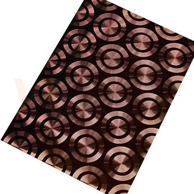 คุณภาพ  Rose Gold Decorative Stainless Steel Sheet Metal PVD Color CD Polishing 3D Laser Cold Rolled โรงงาน