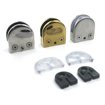 คุณภาพ  Stainless Steel Glass Railing Clamp Bracket - Corrosion Resistant with Multiple Finishes for Frameless Glass Panels โรงงาน