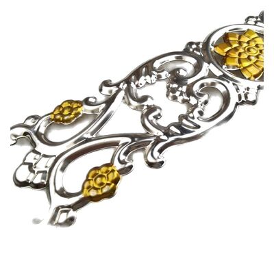คุณภาพ  Customizable Stainless Steel Decorative Scrolls & Floral Ornaments with Polished Silver Finish for Architectural Metalwork โรงงาน