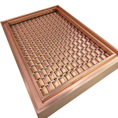ข้อกำหนดที่กำหนดเอง AISI 201 304 316 Rose Gold Stainless Steel Grid Mesh