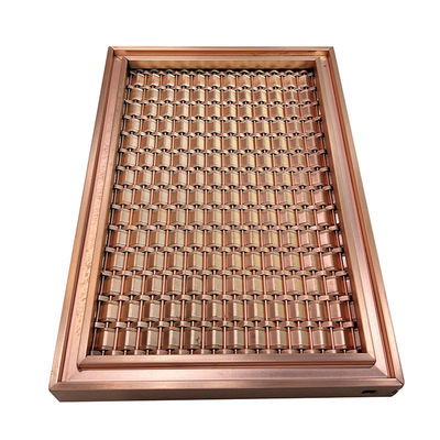 ข้อกำหนดที่กำหนดเอง AISI 201 304 316 Rose Gold Stainless Steel Grid Mesh