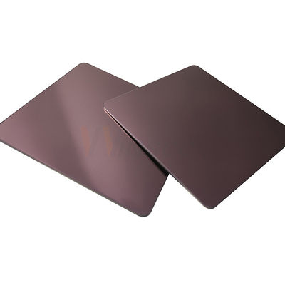 AISI Rose Gold 5x10 แผ่นเหล็กสแตนเลสรีดเย็น 201 แผ่นโลหะกระจก 8k