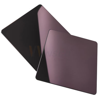AISI Rose Gold 5x10 แผ่นเหล็กสแตนเลสรีดเย็น 201 แผ่นโลหะกระจก 8k