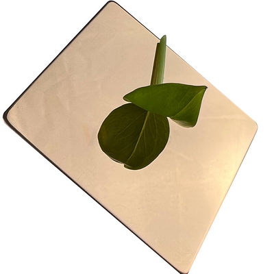 Super Mirror AISI 304 304L Rose Gold ตกแต่งสแตนเลสแผ่นโลหะ