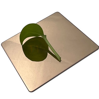 Super Mirror AISI 304 304L Rose Gold ตกแต่งสแตนเลสแผ่นโลหะ