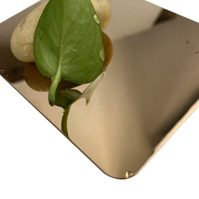 Super Mirror AISI 304 304L Rose Gold ตกแต่งสแตนเลสแผ่นโลหะ