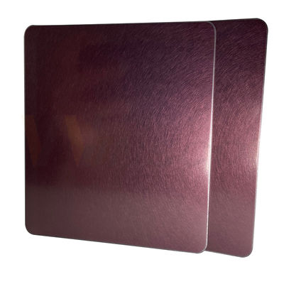แผ่นสแตนเลสตกแต่ง 4x10 แผ่นรีดเย็น Rose Gold Vibration