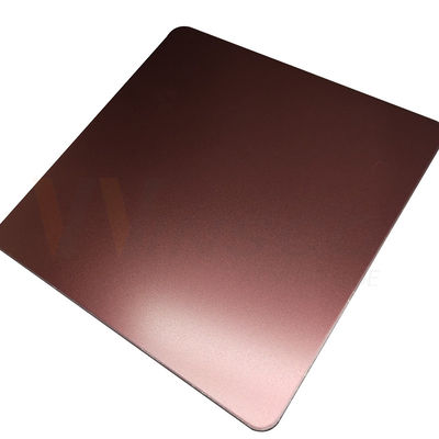1250mm ตกแต่งแผ่นสแตนเลสลูกปัดเสียหายเสร็จ Rose Gold เกรด 201 304 316