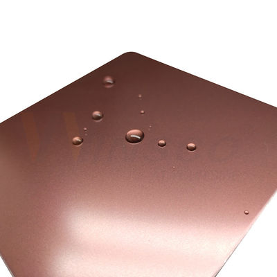 1250mm ตกแต่งแผ่นสแตนเลสลูกปัดเสียหายเสร็จ Rose Gold เกรด 201 304 316