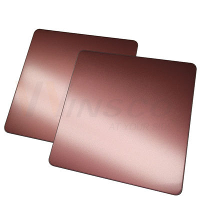 1250mm ตกแต่งแผ่นสแตนเลสลูกปัดเสียหายเสร็จ Rose Gold เกรด 201 304 316