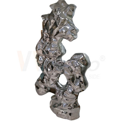 8k Stainless Steel Metal Fabrication Water Ripple Finshed Office Decoration Sculpture Metal