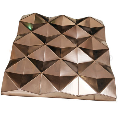 แผ่นสแตนเลสนูน 4x8 AISI 201 304 316 Rose Gold Brushed Ornamental