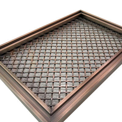 Rhombus Shape Grid PVD สีตาข่ายสแตนเลสตกแต่งสำหรับตกแต่งบ้าน