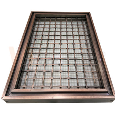PVD Color Square Shape 316 Grid แผงลวดตาข่ายสแตนเลสสำหรับแบ่งพื้นที่