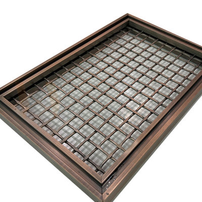 PVD Color Square Shape 316 Grid แผงลวดตาข่ายสแตนเลสสำหรับแบ่งพื้นที่