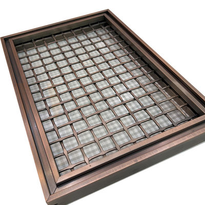 PVD Color Square Shape 316 Grid แผงลวดตาข่ายสแตนเลสสำหรับแบ่งพื้นที่