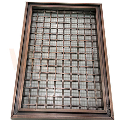 PVD Color Square Shape 316 Grid แผงลวดตาข่ายสแตนเลสสำหรับแบ่งพื้นที่