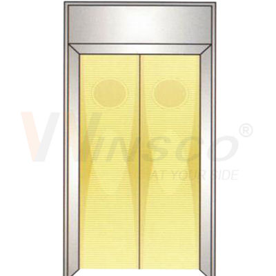 Hairline PVD Titanium Gold Coating Etched Stainless Steel Sheet สำหรับบานประตูลิฟต์
