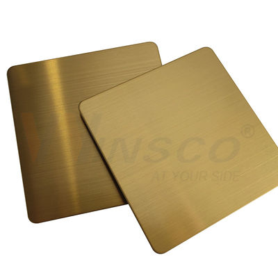 Za Brass Hairline Finish สแตนเลสสีทอง AFP SS 201 304 316 Sheet