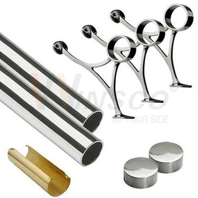 42.4mm 48.3mm 63.5mm Stainless Steel Inox Round Pipe Polished Matt Color Surface Foot Rail Tube 201 304 316