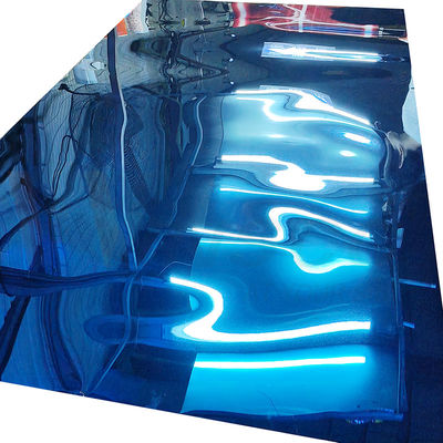 316 316L เกรด Sapphire Blue 8K Super Mirror ใบเหล็กไร้ขัด 1000mmx2000mm