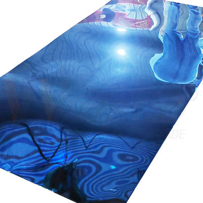 AISI 316 316L Sapphire Blue Color Coated Stainless Steel Sheet Mirror Finish ปรับความหนาตามต้องการ