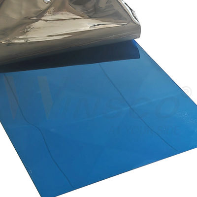Sapphire Blue Color Inox Sheet Mirror ปลายเหล็กดัดเหล็ก 304 304L เกรด