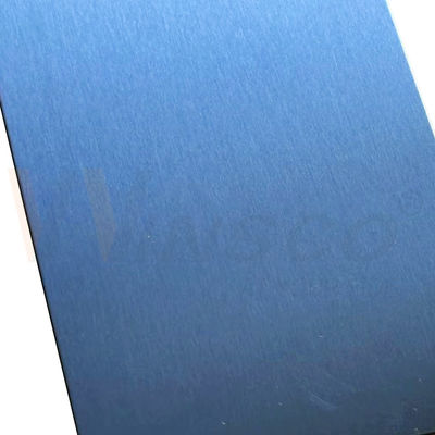 ปลายแปรง SUS 201 แผ่นเหล็กออนไลน์ที่กําหนดเอง แผ่นเคลือบ PVD สีน้ําเงินหนาสีซาตินแมทสแตนเลส