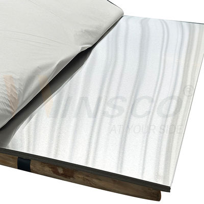 SUS 304 304L No.4 #4 ด้านผิวเซติน พลาสติกเหล็กไร้ขัด 1220mmx2440mm