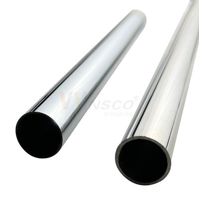 0.4mm-2.0mm ความหนา 3/4' 'ท่อกลมเหล็กอ่อน 201 304 316 เกรด 19.1mm กระจก Satin จบท่อสแตนเลส