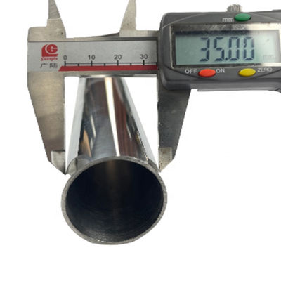 0.4mm-3.0mm หน้าผิวกระจกซาติน 1 3/8 'ท่อโลหะไร้ขัด 201 304 316 เกรด 35mm Dia ท่อกลมเหล็กไร้ขัด