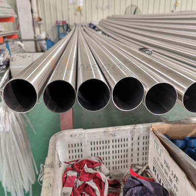 0.8mm-3.0mm ความหนา Satin Inox Handrail Pipe SS 201 304 316 กระจก 48.3mm OD สแตนเลส ท่อกลม