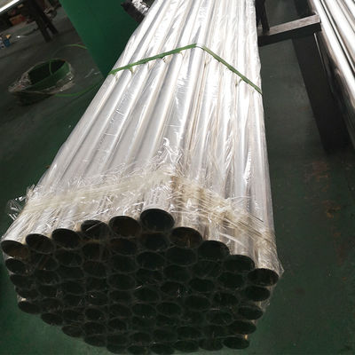 0.8mm-3.0mm ความหนา Satin Inox Handrail Pipe SS 201 304 316 กระจก 48.3mm OD สแตนเลส ท่อกลม