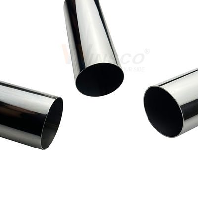 กระจก ซาตินเสร็จ 1.2mm-3.5mm ผนังหนา Inox ท่อกลม 60.3mm 2 3/8 'ท่อเหล็กไร้ขัดเหล็กเหล็ก 201 304 316 เกรด