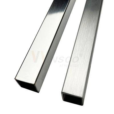0.4mm-1.2mm ความหนา 6M ความยาวท่อสแตนเลสสี่เหลี่ยม 10mmx10mm ขนาด AISI 201 304 316 ท่อโลหะไร้สารค้อน