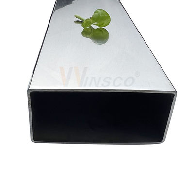 0.8mm-5.0mm ความหนา inox ท่อเรียบ 100mmx50mm ขนาดใหญ่ ท่อสแตนเลสสแตนเลสสี่เหลี่ยม 201 304 316 Grade