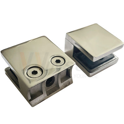 SS 304 316 กระจกเซติน แบนกลม ด้านล่าง แฮนเดริลฟิต 45mmx45mmx25mm ตารางสแตนเลสกล๊อก