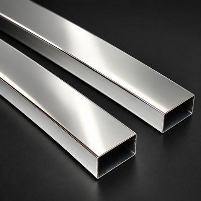 8K Mirror Polished Stainless Steel Rectangular Tube SS201 SS304 SS316 สําหรับกระจกกระจกและตกแต่งสถาปัตยกรรม