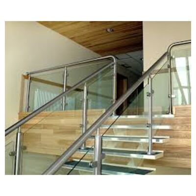 D Shape Inox Stair Clip Grade 304 316 สแตนเลส เครื่องกั้นกระจกสําหรับ 38.1mm 42.4mm 48.3mm 2' Round Railing