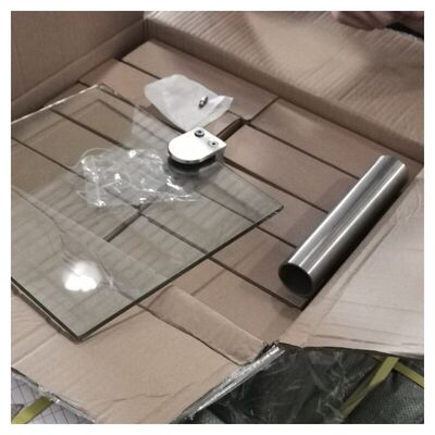 D Shape Inox Stair Clip Grade 304 316 สแตนเลส เครื่องกั้นกระจกสําหรับ 38.1mm 42.4mm 48.3mm 2' Round Railing