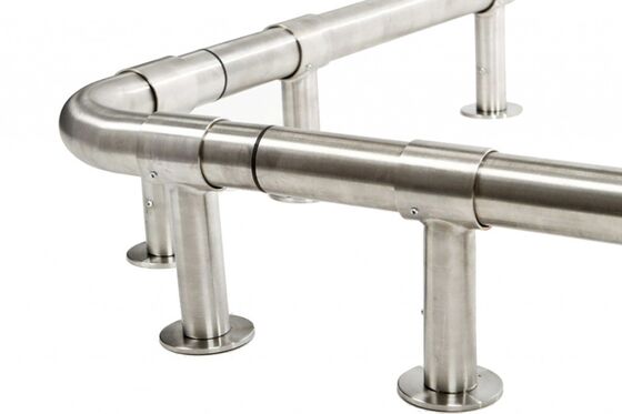 SS 201 304 316 กระจก 0.8mm-3.0mm ความหนา 2' 'ท่อรั้วเหล็กไร้สแตนเลส 50.8mm Satin ท่อกลม Inox welded