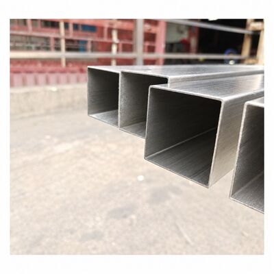 50x50 มิลลิเมตร Satin Brushed Stainless Steel Square Tube 201 304 316 ความหนาของผนัง 1.23.5 มม