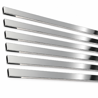 30x10mm SUS 304 316 201 8K กระจกเคลือบท่อสแตนเลสทรงสี่เหลี่ยมสําหรับเฟอร์นิเจอร์ห้องน้ําและตกแต่ง