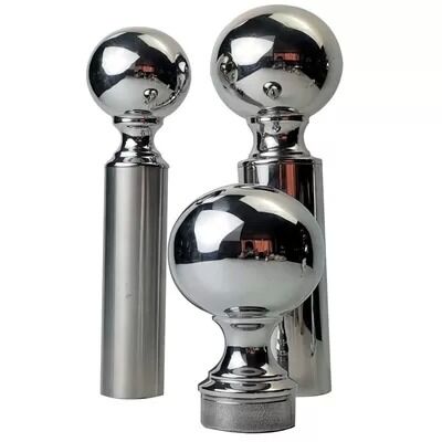 เกรด 304 316 อินนอ๊กซ์ ไม้ติดบันได 80 มม Dia สแตนเลสตกแต่ง Railing Ball สําหรับ 50.8 มม 2 นิ้ว ท่อกลม