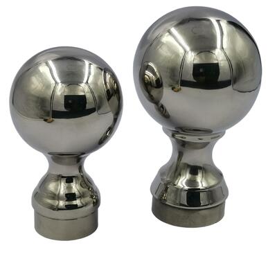 เกรด 304 316 อินนอ๊กซ์ ไม้ติดบันได 80 มม Dia สแตนเลสตกแต่ง Railing Ball สําหรับ 50.8 มม 2 นิ้ว ท่อกลม