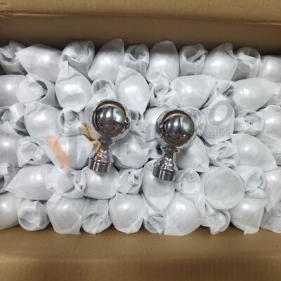 เกรด 304 316 อินนอ๊กซ์ ไม้ติดบันได 80 มม Dia สแตนเลสตกแต่ง Railing Ball สําหรับ 50.8 มม 2 นิ้ว ท่อกลม