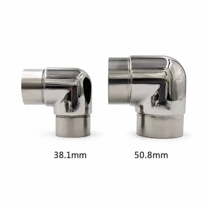 SS201, SS304 & SS316 สแตนเลส 90 ° สั้น Handrail นิ้วมือสําหรับ 25.4?? 50.8mm ท่อกลม