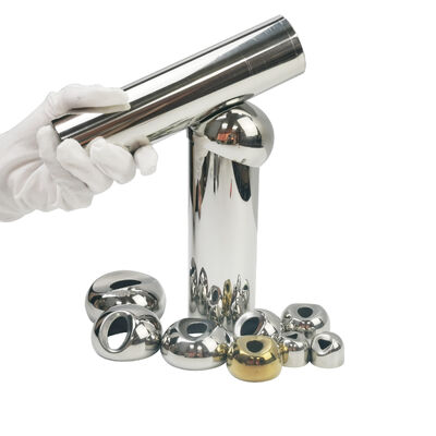 201/304 Stainless Steel Railing Ball Top Support with Socket, Perforated Handrail Ball