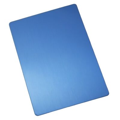 แผ่นสแตนเลส SS201 รีดเย็น PVD สีน้ำเงินลายเส้นผม No.4 ขนาด 1220×2440 มม. 4x8 ฟุต แผ่นตกแต่งสแตนเลส